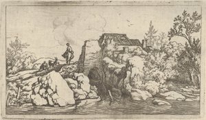 Taş Köprüdeki Süvari. by Allart van Everdingen