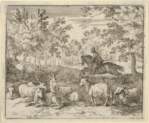 Atlı Çoban Geyiği Kovalıyor, 1650-75. by Allart van Everdingen