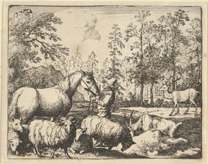Geyikten İntikam İsteyen Atın Öyküsü, 1650-75. by Allart van Everdingen