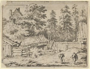 Üç Kulübe, 17. yüzyıl. by Allart van Everdingen