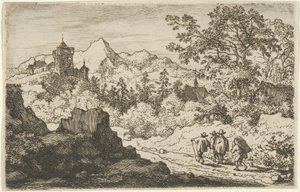 Üç Adam ve Kapıcı, 17. yüzyıl. by Allart van Everdingen