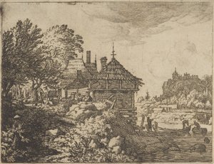 İki Tekne Bir Kulübeye Yaklaşıyor, 17. yüzyıl. by Allart van Everdingen