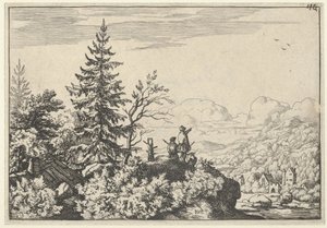 Tepedeki İki Adam, 17. yüzyıl. by Allart van Everdingen