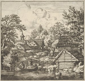 Mavnanın Boşaltılması, 17. yüzyıl. by Allart van Everdingen