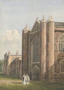 Lichfield Katedrali - Kuzey Batı Görünümü: sulu boya boyama, nd [27 Ağu 1842]