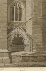 Lichfield Katedrali - Güney Transept: kırmızı sepya çizimi, 9 Eylül 1842