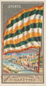 Allen & Ginter Sigara Markaları için City Flags N6 serisinden Oporto, 1887.