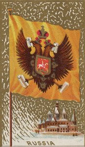 Rusya, Tüm Milletlerin Bayraklarından, Allen & Ginter Sigara Markaları için Seri 1 N9, 1887.