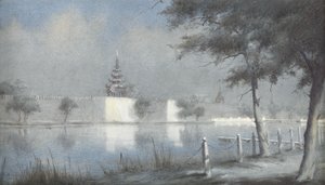 Mandalay'daki Hendek by Moonlight, 1924 (kağıt üzerinde wc)