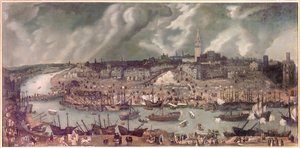 Sevilla şehrinin görünümü (İspanya) Alonso Sanchez-Coello