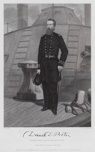 David D Porter (gravür) by Alonzo (after) Chappel