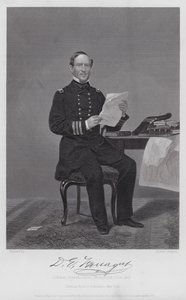 David Glascoe Farragut (engraving) by Alonzo (after) Chappel