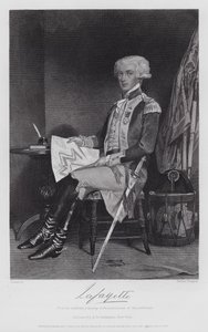 Gilbert-Motier De Lafayette (gravür) by Alonzo (after) Chappel