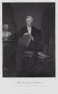 Washington Allston (gravür) by Alonzo (after) Chappel
