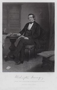 Washington Irving (gravür) by Alonzo (after) Chappel
