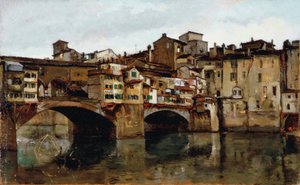 Floransa'daki Ponte Vecchio by Alphons Hollaender