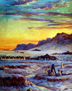 Çölde Arap Göçebeler Grubu. Nasreddine Dinet (Alphonse-Étienne Dinet) tarafından. 1861 – 1929. Fransız oryantalist ressam 1918