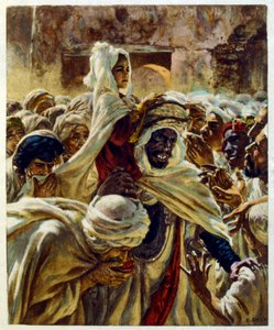 Arap yaşamının 'Serap' Sahnelerinden Dinet'in illüstrasyonu. 1906. Seraplar, Scénes De La Vie Arab, Etienne Dinet tarafından, Silman Ben Ibrahim Bamer'in yorumuyla resimlendi. Nasreddine Dinet, Alphonse-Étienne Dinet olarak doğdu; (1861-192 by Alphonse Etienne Dinet