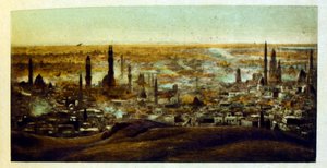 Arap yaşamının 'Serap' Sahnelerinden Dinet'in illüstrasyonu. 1906. Seraplar, Scénes De La Vie Arab, Etienne Dinet tarafından, Silman Ben Ibrahim Bamer'in yorumuyla resimlendi. Nasreddine Dinet, Alphonse-Étienne Dinet olarak doğdu; (1861-192 by Alphonse Etienne Dinet