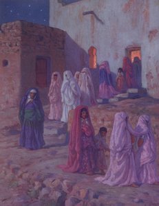 Mouled arifesinde köyün camisini terk eden Müslümanlar, 1918