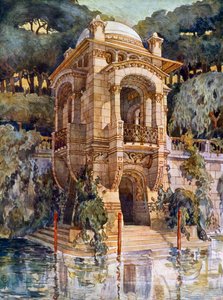 Süslü Bahçe (renkli taş baskı) by Alphonse Laverriere