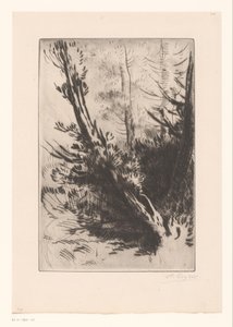 ağaçlar by Alphonse Legros (signed by artist)