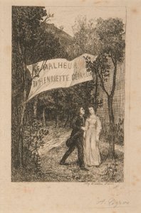 Le Malheur d için 2 İllüstrasyon by Alphonse Legros