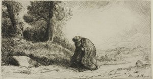 Bir Yolda Yürüyen Bir Serseri by Alphonse Legros