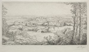 Burgonya'da Bir Vadi by Alphonse Legros