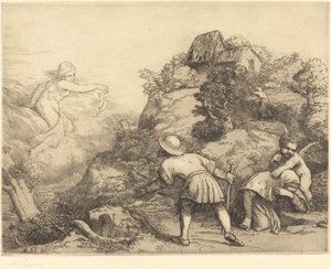 Köylü ve Servet Alegorisi: Alegorik Konu by Alphonse Legros