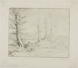 Nehir kıyısı boyunca by Alphonse Legros