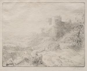 Eski Bir Şato. by Alphonse Legros