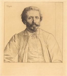 Auguste Delatre. by Alphonse Legros