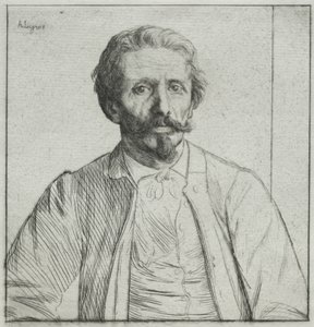 Auguste Delâtre, c. 1877. by Alphonse Legros