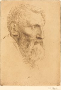 Auguste Rodin. by Alphonse Legros