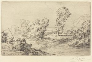 Marne Bord de la Marne kıyıları. by Alphonse Legros
