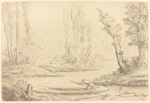 Amiens yakınlarındaki Somme kıyıları by Alphonse Legros