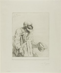 Koltuk değneği ile dilenci by Alphonse Legros