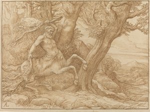 Dalları olan Centaur by Alphonse Legros