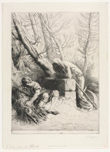 ölüm ve oduncu by Alphonse Legros