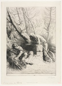 Ölüm ve Oduncu, 1881. by Alphonse Legros