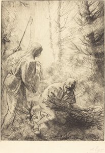 Ölüm ve Oduncu, 2. levha La mort et le bucheron. by Alphonse Legros