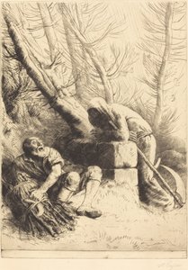 Ölüm ve Oduncu, 4. levha La mort et le bucheron. by Alphonse Legros