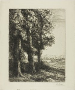 Bir Ağacın Kenarı by Alphonse Legros