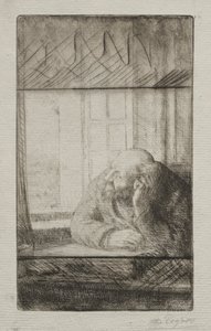 Pencerede Akşam by Alphonse Legros