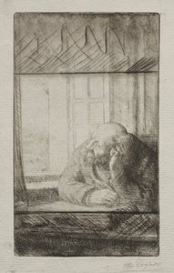 Pencerede Akşam. by Alphonse Legros