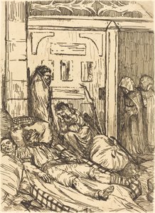 Sahra Hastanesi Ambulansı. by Alphonse Legros