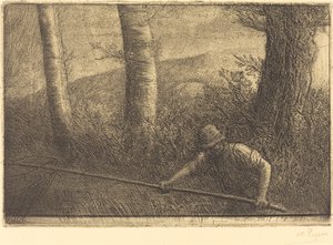 Çember ağlı balıkçı. by Alphonse Legros