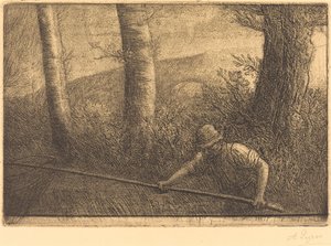 Çember ağlı balıkçı. by Alphonse Legros