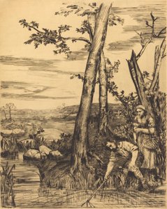 Kerevit için Balık Tutma by Alphonse Legros